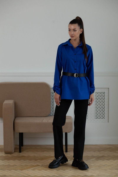 Классические брюки с заужением к низу и поясом Ambera 337 черный - фото 2