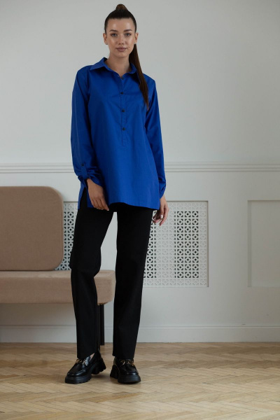 Классические брюки с заужением к низу и поясом Ambera 337 черный - фото 1