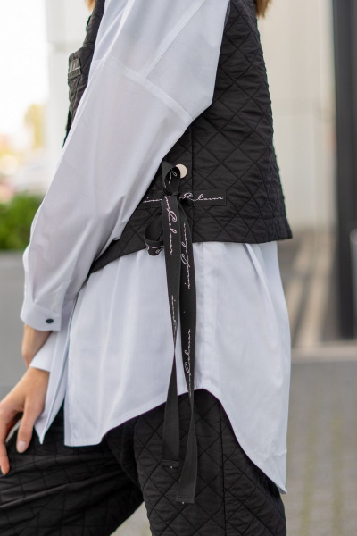 Жилет, рубашка Luna 057 ченый+белый - фото 4