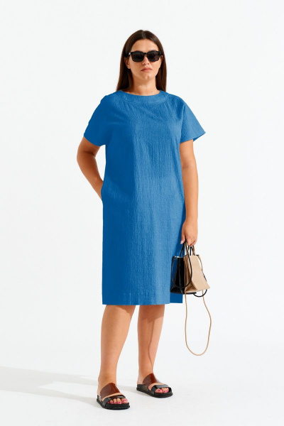 Платье из хлопка на лето в легком свободном стиле BURVIN 8614-81 - фото 1