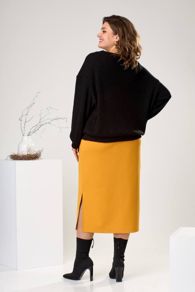 Джемпер, юбка Romanovich Style 2-2443 горчица - фото 7
