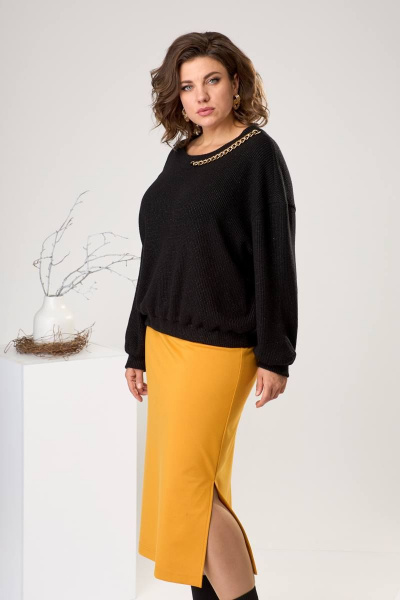 Джемпер, юбка Romanovich Style 2-2443 горчица - фото 3