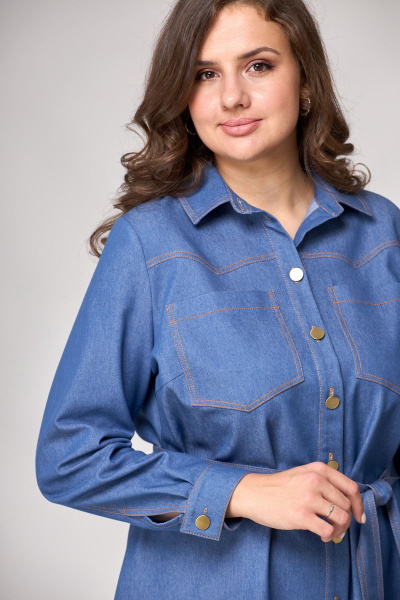 Платье Andina city 8001 джинс - фото 8