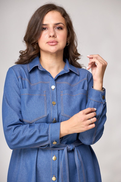 Платье Andina city 8001 джинс - фото 4