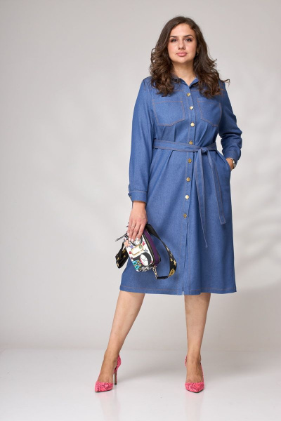 Платье Andina city 8001 джинс - фото 2