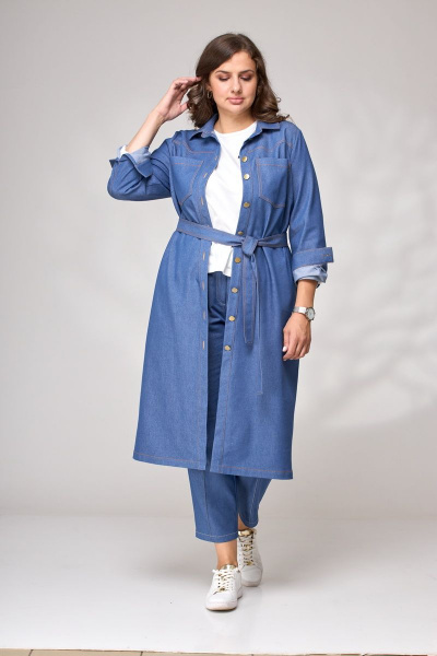 Платье Andina city 8001 джинс - фото 5