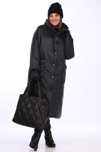 Пальто Lady Secret 8286 черный - фото 7
