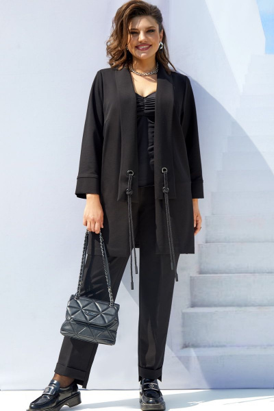 Брюки, кардиган Vittoria Queen 16793/1 черный - фото 1