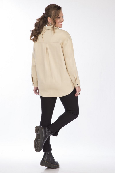 Блузка из эко-кожи свободного кроя с рукавом летучая мышь Matini 4.1515 - фото 5