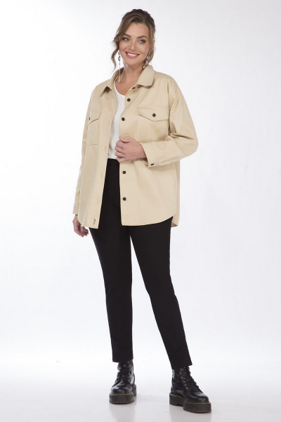 Блузка из эко-кожи свободного кроя с рукавом летучая мышь Matini 4.1515 - фото 4