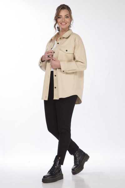 Блузка из эко-кожи свободного кроя с рукавом летучая мышь Matini 4.1515 - фото 3