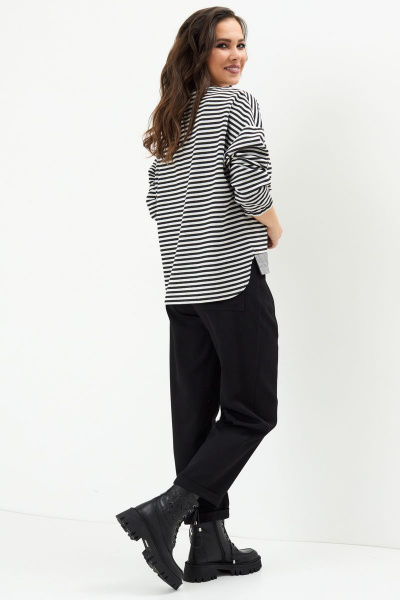 Брюки, джемпер Магия моды 2174 черно-белый - фото 3