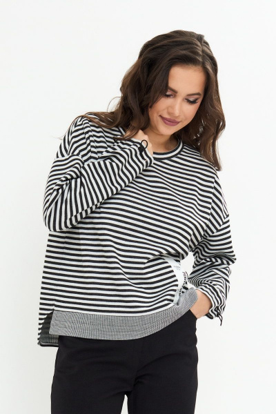 Брюки, джемпер Магия моды 2174 черно-белый - фото 2