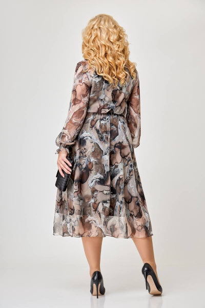 Платье Swallow 600 кофейный_мрамор - фото 11