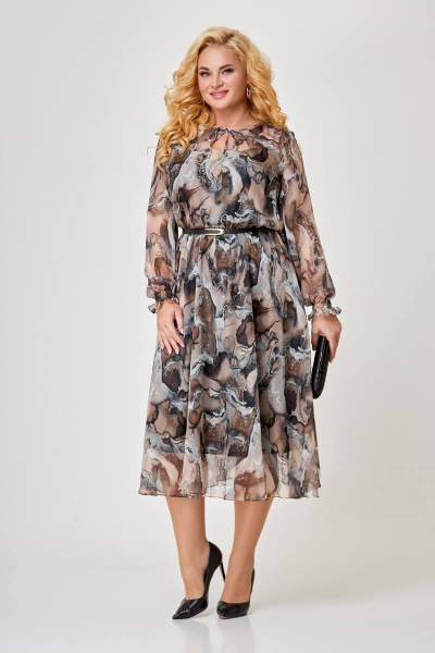 Платье Swallow 600 кофейный_мрамор - фото 10