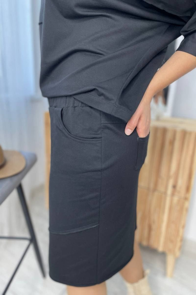 Джемпер, юбка Rumoda 2093 черный - фото 9