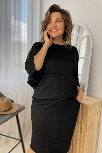 Джемпер, юбка Rumoda 2093 черный - фото 8