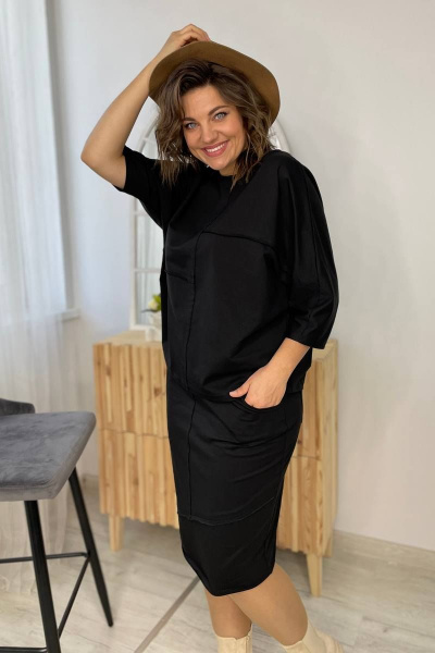 Джемпер, юбка Rumoda 2093 черный - фото 4