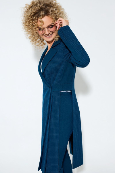 Брюки, жакет, топ Euromoda 439 клетка - фото 6