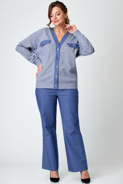 Брюки, кардиган Michel chic 1319 синий - фото 4