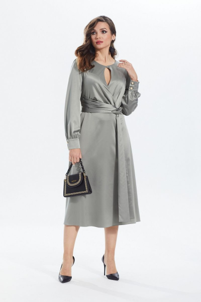 Платье MALI 422-084 олива - фото 8
