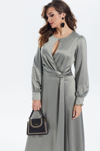 Платье MALI 422-084 олива - фото 4