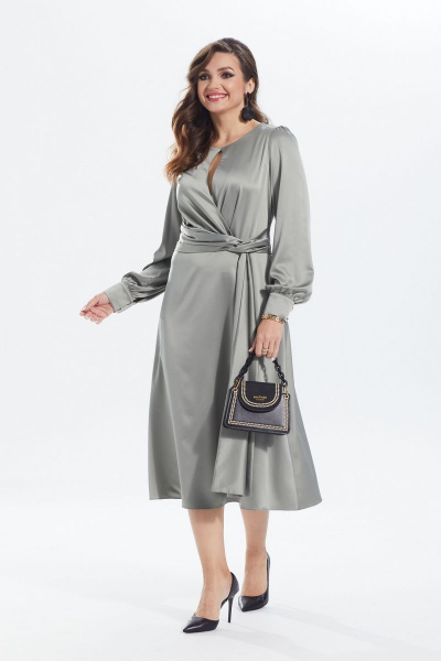Платье MALI 422-084 олива - фото 2