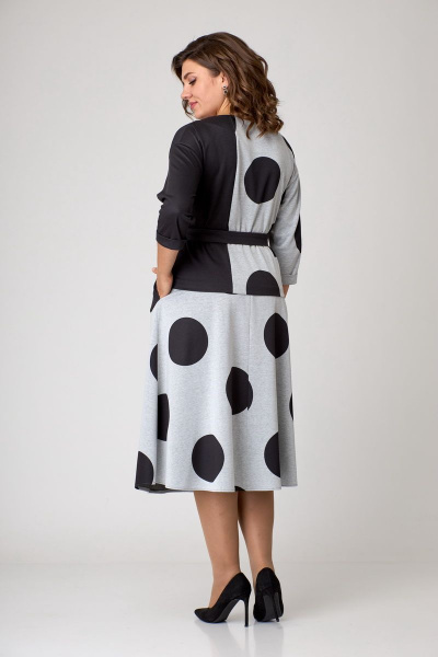 Трикотажный комплект: джемпер и юбка с поясом на пряжке Орхидея 1212 - фото 2