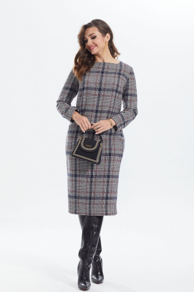 Платье MALI 422-102 красная_клетка - фото 9