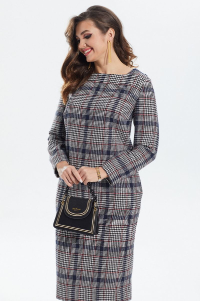 Платье MALI 422-102 красная_клетка - фото 7