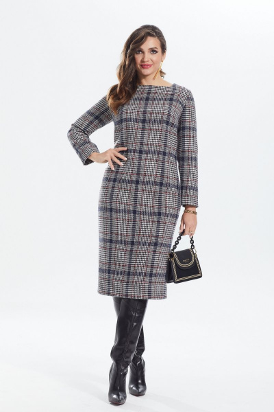 Платье MALI 422-102 красная_клетка - фото 3