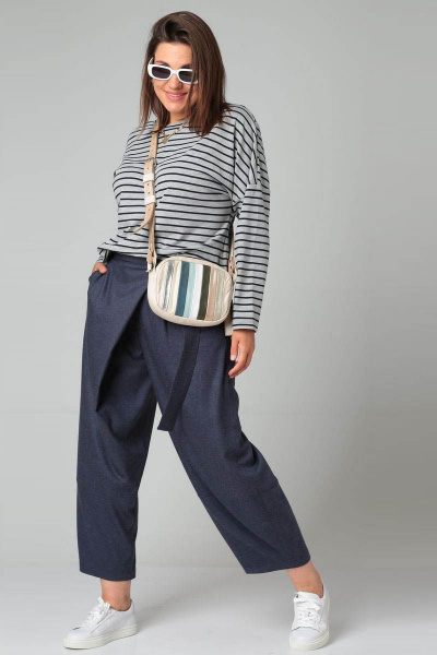 Брюки GRATTO 3231 синий - фото 4