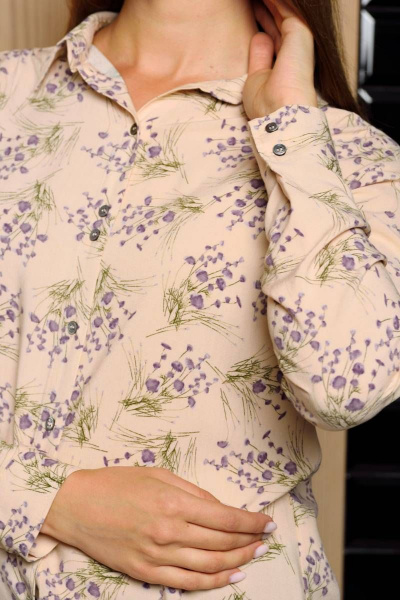 Рубашка в мультиколоре из вискозы для стильных повседневных луків Femme & Devur 7158 2.34F(170) - фото 3