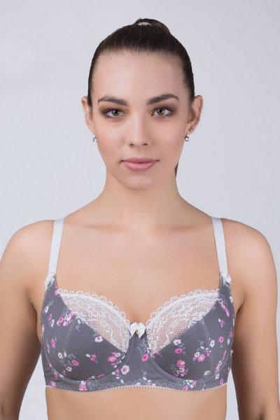 Бюстгальтер мультиколор из эластичного хлопка Verally 274-4 амели - фото 1
