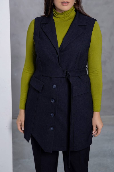 Брюки, жилет Daloria 9174 иссиня-черный - фото 8