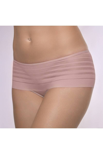 Трусы из эластичного полотна и сетки с краем-заработком Verally 1021-2 античная роза - фото 3