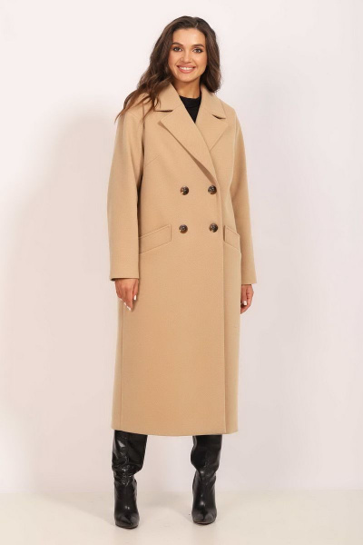 Пальто Mislana 855 бежевый - фото 2
