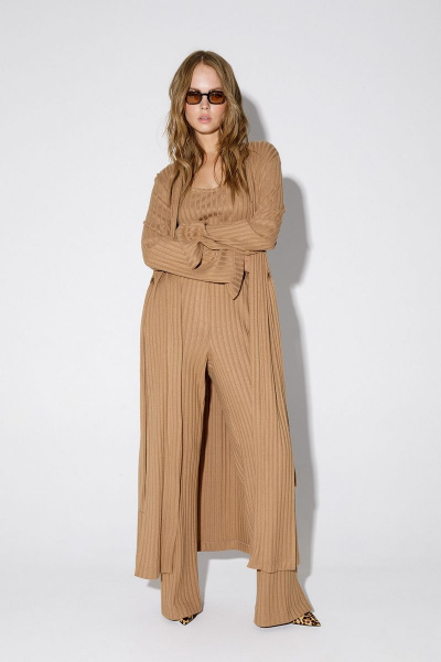 Брюки, кардиган PiRS 4120 бежевый - фото 9