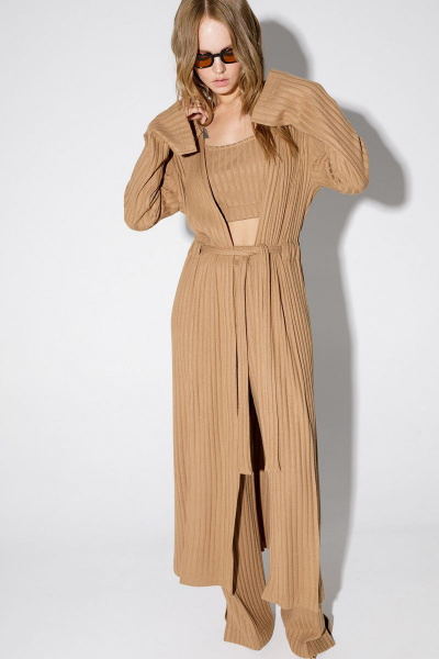 Брюки, кардиган PiRS 4120 бежевый - фото 7