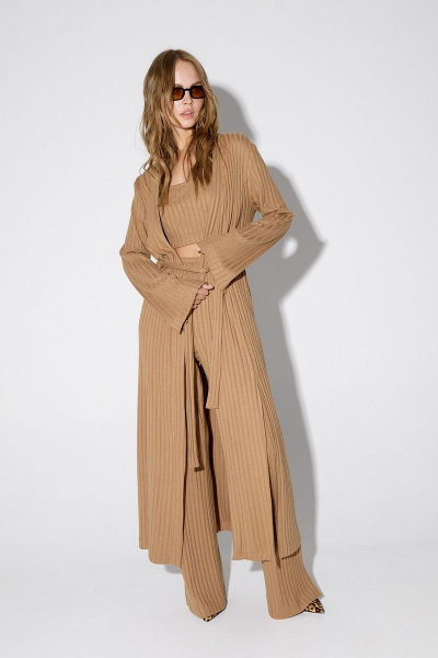 Брюки, кардиган PiRS 4120 бежевый - фото 1