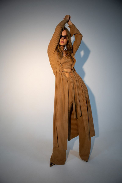 Брюки, кардиган PiRS 4120 бежевый - фото 5