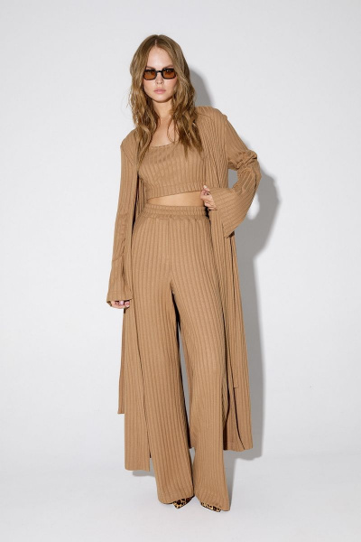 Брюки, кардиган PiRS 4120 бежевый - фото 2