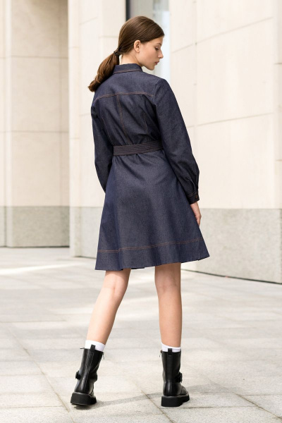 Платье LAVA 5005 темно-синий - фото 5