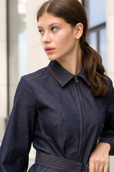 Платье LAVA 5005 темно-синий - фото 4