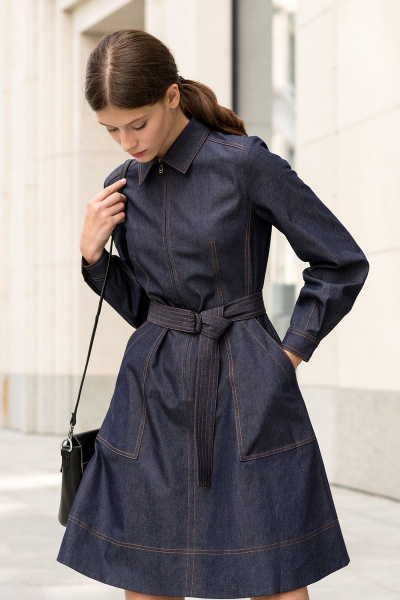 Платье LAVA 5005 темно-синий - фото 2