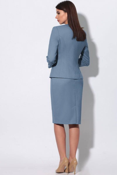 Жакет, юбка LeNata 23865 темно-голубой - фото 4