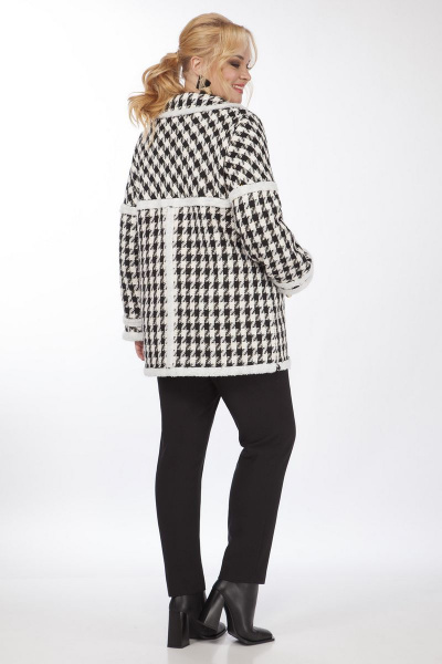 Демисезонная куртка из клетчатой ткани с меховой отделкой Matini 2.1342 клетка - фото 6
