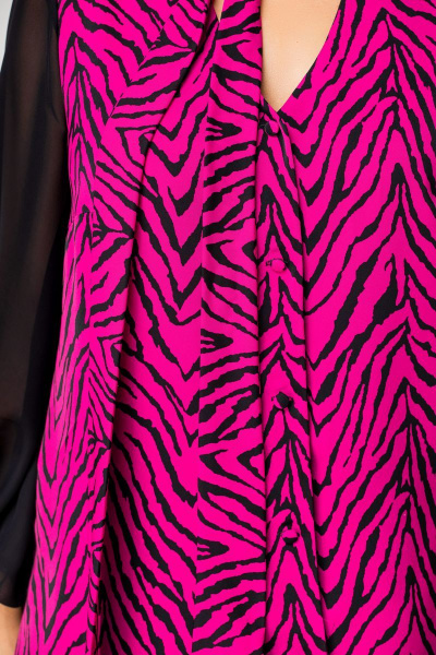 Блуза EVA GRANT 215-1 фуксия+черный - фото 10