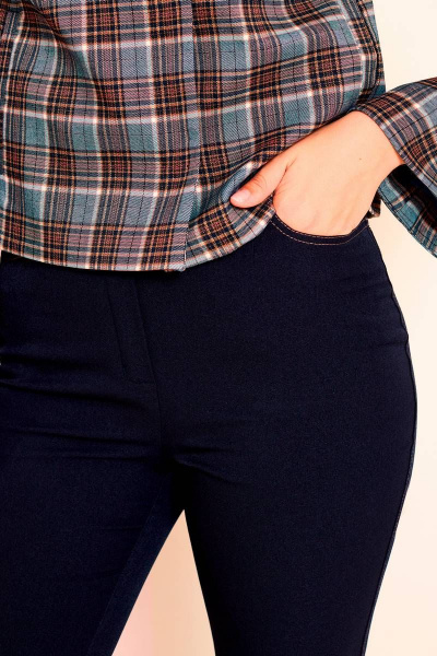 Двойка: жакет и брюки клеш для делового стиля LaKona 11480 синий - фото 3