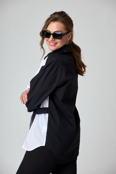 Многоцветная демисезонная рубашка из смесового хлопка ALEZA 1097 - фото 4